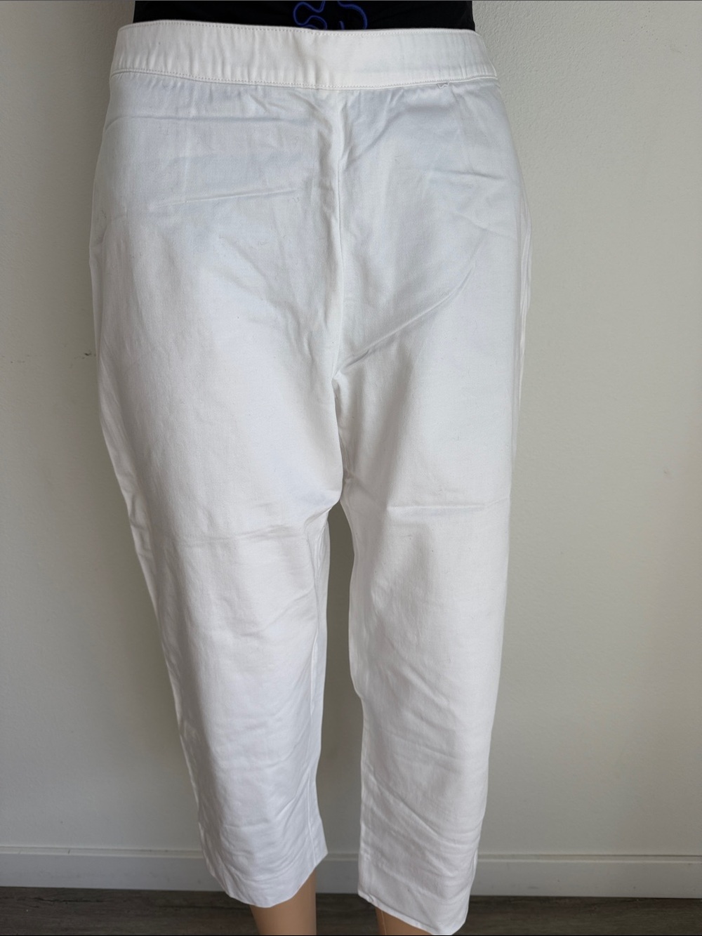 Rebecca Moses White Women's Cotton Cropped Chinos